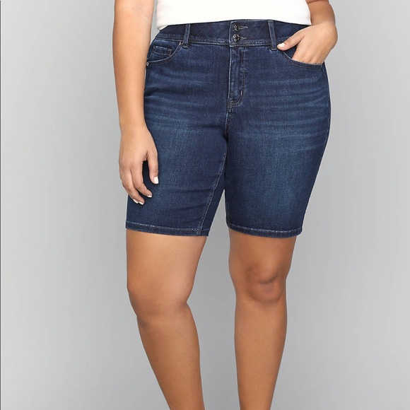 lane bryant jean shorts